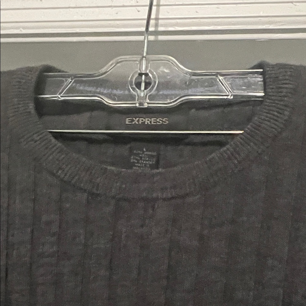 Express Black Ribbed Sweater - Picture 2 of 6